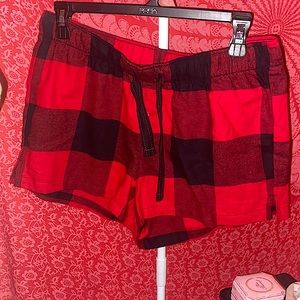 Women’s plaid pj shorts